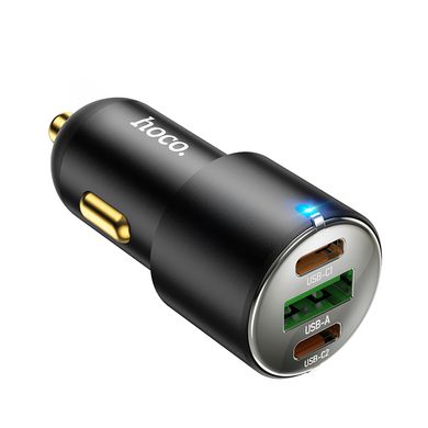 Купити Автомобильное зарядное устройство Hoco NZ6 2×Type-C, USB-A Black
