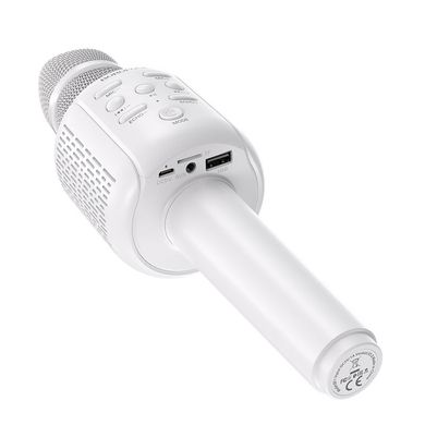 Купити Портативная колонка Borofone BF1 Rhyme karaoke microphone White - Уценка
