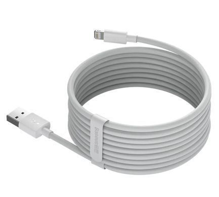 Купити Кабель Baseus Simple Wisdom Data Cable Kit USB to iP 2.4A (2PCSSet）1.5m Белый