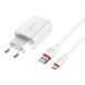 Мережевий зарядний пристрій BOROFONE BA21A Long journey single port QC3.0 charger set(Type-C) 18W White