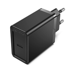 Купити Мережевий зарядний пристрій Vention 1-port USB-C (20W) Black