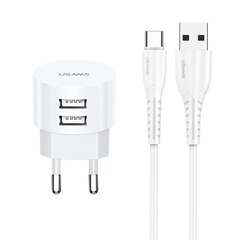 Купити Мережевий зарядний пристрій Usams Travel Charging Set Send-Tu Series White