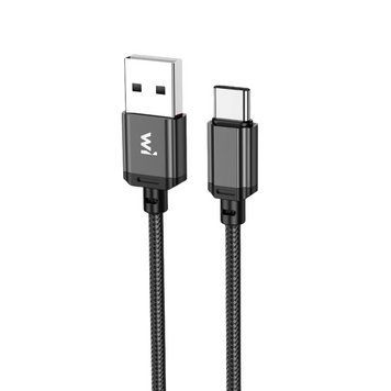 Купити Кабель WiBrand Cobra nylon charging data cable for Type-C 1m Black