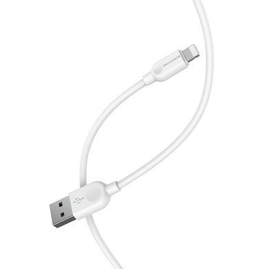Купити Кабель BOROFONE BX14 USB to iP 2.4A, 1m, PVC, TPE разъемы, Белый