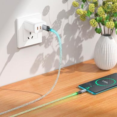 Купити Кабель HOCO U112 Shine charging data cable for Type-C Gray