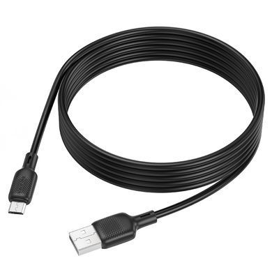 Купити Кабель BOROFONE BX113 Lenny silicone charging data cable Micro(L=2M) Black