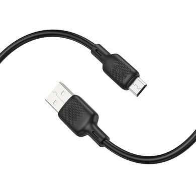 Купити Кабель BOROFONE BX113 Lenny silicone charging data cable Micro(L=2M) Black
