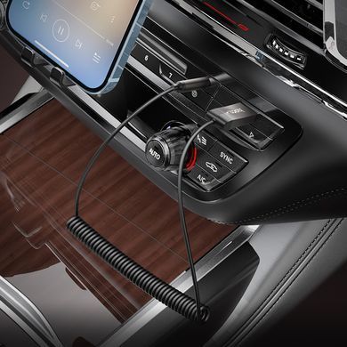 Купити Bluetooth-ресивер HOCO E78 Benefit car AUX BT receiver with cable Black Metal Gray