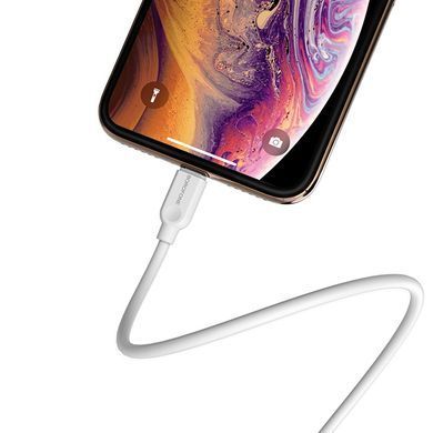 Купити Кабель BOROFONE BX14 USB to iP 2.4A, 1m, PVC, TPE разъемы, Белый