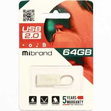 Купити Флеш-накопичувач Mibrand Irbis USB2.0 64GB Silver