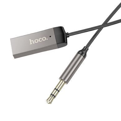 Купити Bluetooth-ресивер HOCO E78 Benefit car AUX BT receiver with cable Black Metal Gray