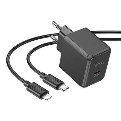 Купити Сетевое зарядное устройство Hoco CS13A charger set(C to iP) Black