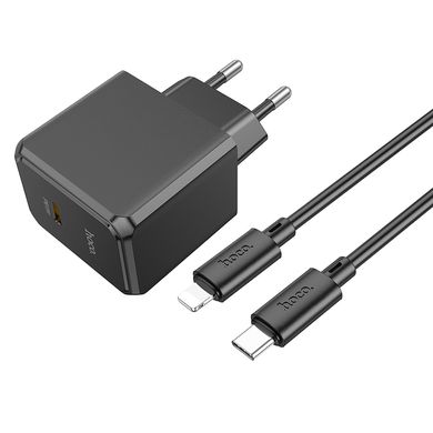 Купити Сетевое зарядное устройство Hoco CS13A charger set(C to iP) Black