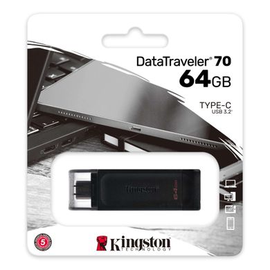 Купити Флеш-накопитель Kingston DataTraveler 70 USB3.2 64GB Black