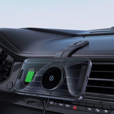 Купити Автотримач для телефона ACEFAST D21 Velcro in-car wireless charging holder Black