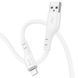 Кабель HOCO X97 Crystal color silicone charging data cable iP white
