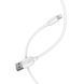Кабель BOROFONE BX14 USB to iP 2.4A, 1m, PVC, TPE разъемы, Белый