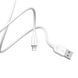 Кабель BOROFONE BX14 USB to iP 2.4A, 1m, PVC, TPE разъемы, Белый