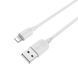 Кабель BOROFONE BX14 USB to iP 2.4A, 1m, PVC, TPE разъемы, Белый