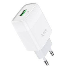 Купити Мережевий зарядний пристрій Hoco C72Q Glorious single port QC3.0 White