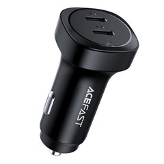 Купити Автомобільний зарядний пристрій ACEFAST B2 72W dual USB-C metal car charger Black