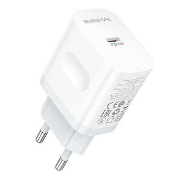 Купити Мережевий зарядний пристрій BOROFONE BA99A Breeze single port PD20W charger White
