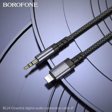 Купити Переходник BOROFONE BL24 Graceful digital audio conversion cable iP Metal Grey