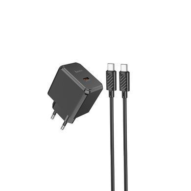 Купити Сет сетевой зарядный устройство HOCO CS13A Ocean single port PD20W charger set(Type-C to Type-C) Black