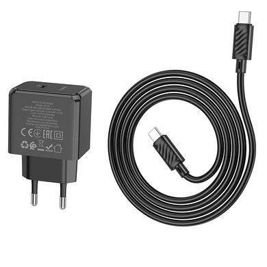 Купити Мережевий зарядний пристрій Hoco CS13A charger set(Type-C to Type-C) Black