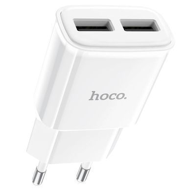 Купити Сетевой зарядное устройство HOCO C88A Star round dual port charger 12W White