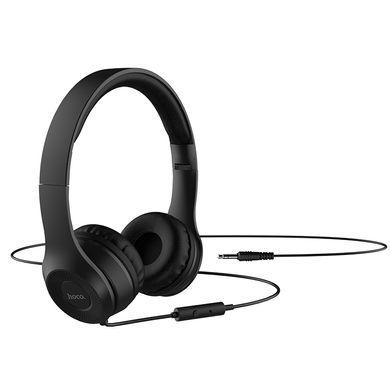 Купити Навушники HOCO W21 Graceful charm wire control headphones Black