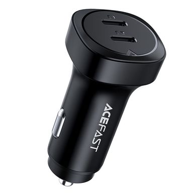Купити Автомобильное зарядное устройство ACEFAST B2 72W dual USB-C metal car charger Black