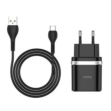 Купити Сет HOCO C12Q Smart QC3.0 зарядного устройства (Type-C) 18W Black