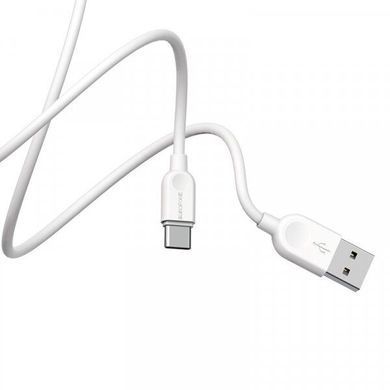 Купити Кабель BOROFONE BX14 USB to Type-C 2.4A, 2m, PVC, TPE connectors, White