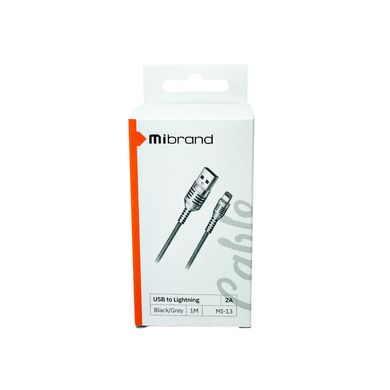 Купити Кабель Mibrand MI-13 USB Lightning 2A 1m Black-Gray