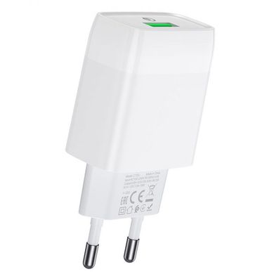 Купити Мережевий зарядний пристрій Hoco C72Q Glorious single port QC3.0 White