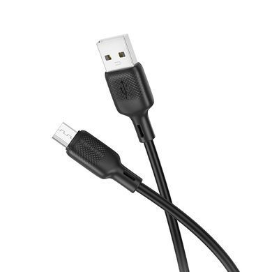 Купити Кабель BOROFONE BX113 Lenny silicone charging data cable Micro(L=3M) Black