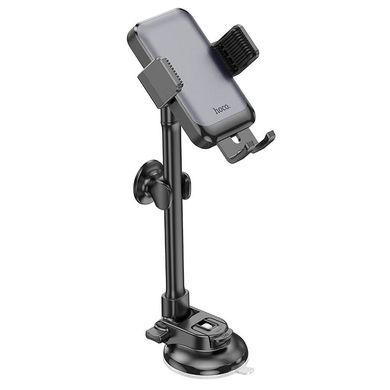 Купити Автотримач для телефона HOCO H27 Rock push-type car holder(center console) Black gray