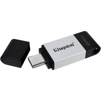 Купити Флеш-накопичувач Kingston USB3.2 DT 80 64GB Silver-Black