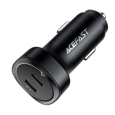 Купити Автомобильное зарядное устройство ACEFAST B2 72W dual USB-C metal car charger Black