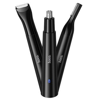 Купити Тример для носа 3-в-1 HOCO HP37 Three-in-one multifunctional nose hair trimmer Black