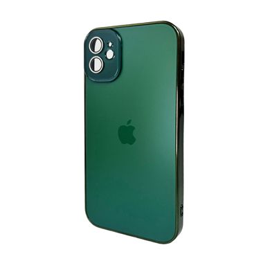 Купити Стеклянный чехол с MagSafe Apple iPhone 12 Cangling Green