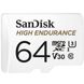 Карта пам'яті SanDisk microSDXC High Endurance 64GB Class 10 UHS-I (U3) V30 до 40 МБ/с R-100MB/s +SD-адаптер