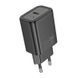 Мережевий зарядний пристрій HOCO N60 Gentle single port PD20W charger (EU) Black