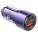 Автомобільний зарядний пристрій Borofone BZ20A USB-A/Type-C Transparent Purple