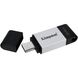 Флеш-накопитель Kingston USB3.2 DT 80 64GB Silver-Black