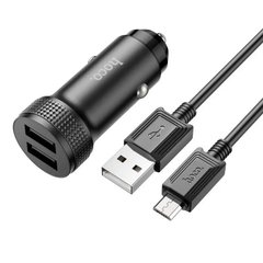 Купити Автомобільний зарядний пристрій Hoco Z49 Level 2 × USB Black