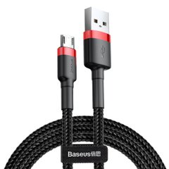 Купити Кабель Baseus Cafule microUSB USB 2.4 A 1m Black-Red