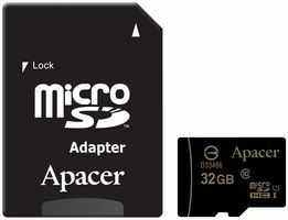 Купити Карта памяти Apacer microSDHC 32GB Class 10 UHS-I +SD-адаптер
