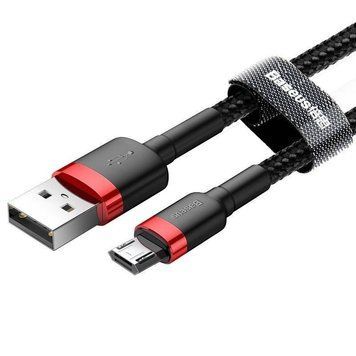 Купити Кабель Baseus Cafule Cable USB For Micro 2.4A 1m Red+Black